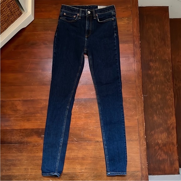 rag & bone Nina High-Rise Skinny - Marine Blue - Picture 12 of 15
